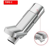 JASTER New TYPE-C 2.0 pen drive 128GB 64GB stylish metal USB flash drive 32GB 16GB memory stick business gift USB flash drive