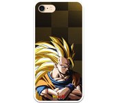 Funda original compatible con iPhone 7 o IPhone 8 o SE 2020 con un diseño de Dragon Ball Z Goku SS3 Fondo