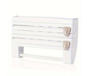 1PC Kitchen Shelf Cling Film Organizer with Cutter, Tin Foil Cutting, Paper Towel Holder, Towel Rack Multifunctional Storage