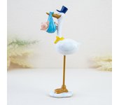 1 unidad de figura de tarta de cigüeña para bautizo, Figura de tarta para bautizo de niño y de niña, Cigüeña con bebé, Detalles para tartas, decoración del hogar, detalles originales para invitados, Regalantes.com
