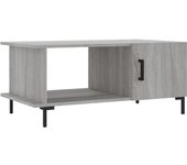 vidaXL Mesa de centro madera contrachapada 90x50x40 cm Blanco, Negro, Blanco brillante Mesita de Salón o Comedor o Auxiliar Mesa de Café Meuble Salón