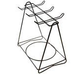 Triangular metal cup holder for 6 cups. coffee Black