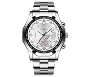 Luxury Men's Watches Stainless Steel Band Fashion Waterproof Quartz Watch For Man Calendar Male Clock Reloj Hombre FNGEEN S001