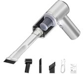 Aspirador inalámbrico de Mano para Coche, aspirador Fuerte, aspirador inalámbrico recargable, portátil, color Blanco