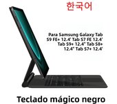 Smart Folio for Samsung Galaxy Tab S9 S8 S7 FE Plus 12.4 for Tab S9 FE+ S9+ S8+ S7+ 12.4" TouchPad Backlight Magic Keyboard Case