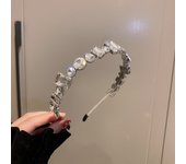 Korean Rhinobar Geometric Square Leaf Headbands for Women Fashion Headband Temperament Headwear Light Luxury Hair Accessories