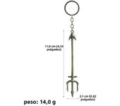 Superhero Movie Poseidon Trident Keychain Decoration Metal Pendant Weapon Keyring for Women Men Jewelry Accessories Gifts