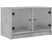 vidaXL Mueble de TV con puertas de vidrio 68x37x42 cm, Mueble de Salon, Mueble TV, Mueble TV salon, Mesa de TV, Mueble tele