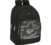 SAFTA  MOCHILA DOBLE ADAPTABLE CARRO SAFTA "STONE" - Mochila Escolar Licencia Oficial - Diseño Ergonómico - Amplio Espacio de Almacenamiento - Bolsillos Multifuncionales