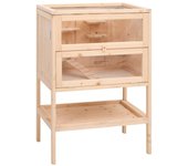 vidaXL Jaula para hámster madera maciza abeto 55x40x80 cm