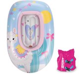 Set de Barca diseño Alpaca y Chaleco Hinchable Ryder rosa Infantil para niños y niñas (4368)