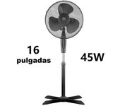 Ventilador de Pie 40cm 16 Pulgadas Potencia de 45W 3 Velocidades,COLOR BLANCO O NEGRO,CM,FESPU