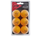 Pelotas Tenis Mesa Dunlop Club Champ Blíster 6 Naranja