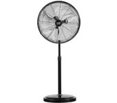 Ventilador De Pie Fabrilamp Africo 120w Negro Regx55x55 Cm 3 Velocidades Fijo Y Rotatorio