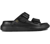 Popa BEACH Chanclas de piscina para mujer en negro de piel vegana