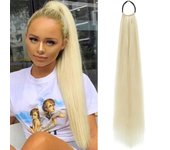 10 Shares Synthetic Long Straight Ponytail With Elastic Band Wrap Around Black PonyTail Extension For Women Hair Accessories