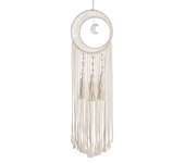 Macrame Moon Dream Catchers, Boho Moon Dream Catcher Wall Hanging Decor Handmade Home Bedroom Decoration