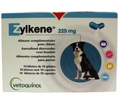 VETOQUINOL - Zylkene (225 mg) - Tranquilizante Natural para Perros de Raza Mediana & Grande (10-30 kg) (100 Cápsulas)