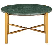 vidaXL Mesa de centro piedra real textura de mármol 60x60x35 cm Blanco, Verde, Mesita de Salón o Comedor o Auxiliar Mesa de Café Meuble Salón