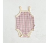 Summer Newborn Baby Girls Sleeveless Sling Plaid Outfits Cotton Soft Jumpsuits Infant Kids Casual Clothing Bodysuits