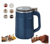 Molinillo de café eléctrico, máquina de molienda multifuncional con cuchilla de acero inoxidable 304 (azul)