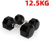 CANNON Juego Pesas Gimnasio Hexagonales de Caucho 1 a 20 Kg Mancuernas de entrenamiento fitness y musculación de hombre y mujer