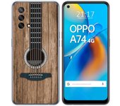 Tumundosmartphone Funda Gel Tpu para Oppo A74 4G diseño Madera 11 Dibujos