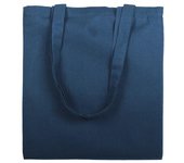 MONOUSO | Bolsa Algodón Asa Larga Azul Marino 38x42cm (1 Ud)