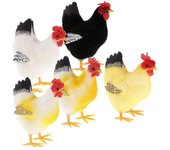 5xartificial realista figura de pollo Jardín al Aire Libre decoración del Hogar Gallina
