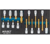 HAZET Juego de Llaves de Vaso Destornillador XZN 1/2 Pulgadas (12,5 Mm) Perfil con Estriado Interior XZN M5 – M12 15 Herramientas