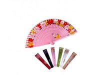 Lote de 12 Abanicos de Madera Lovely Alta Calidad 23 Cm Colores Surtidos - Comprar Abanicos para Bodas Bonitos Detalles de bodas, abanicos alta calidad para Bodas