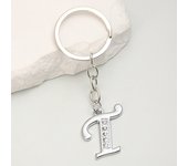 Simple A-Z 26 Letter Pendant Keychain English Alphabet Keyring For Friend Good Gift Holder Handbag Car Jewelry