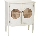 WANDERLUST DECO Recibidor de Madera Estilo Rústico con 2 Puertas y Rejillas para Consolas