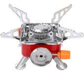 Windproof Burner Camping Gas Stove Foldable Stove Burners Outdoor Mini Portable Square Stove for Backpacking Hiking