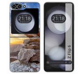Tumundosmartphone Funda Carcasa Dura para Samsung Galaxy Z Flip 6 5G diseño Sunset Dibujos