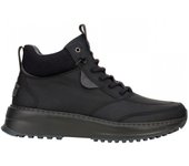 Cómoda  Botín hombre TAHOE CLASSIC de HEY DUDE cordones elásticos, suave material negro repelente al agua. Plantilla ergonómica. Suela ligera, flexible y antideslizante Altura 2,5 CM Referencia