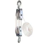 270° Rotatable Rope Pulley Block Crane Heavy Duty Polyethylene Rope Pulley Hoist Manual Lifting Device for Effortless Lifting