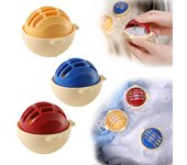 Paquete de 3 removedor de pelo para mascotas, lavable, forma de puffer, bolas de pelo pegajosas reutilizables para pelo de gato, pelo de mascota, eliminación de pelusa