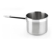 Bra - Pote Profesional, De 12 a 18 cm, Acero Inoxidable, Fondo Difusor, Apto Inducción, Calentar Líquidos, Hervir Pasta, Utensilio Cocina