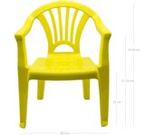 C.A - Silla de plástico para niños, ideal para jardín, terraza, patio y camping - Altura Total 49.5 cm