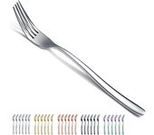 Tenedores de cena 6 piezas, acero inoxidable 21,5 cm, tenedores de mesa, juego de cubiertos, juego de cubiertos, apto para lavavajillas.