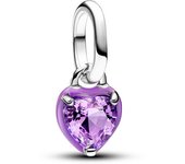 Pandora Charm Mini Colgante Chakra Corazón Morado​ 793042C04 , para Mujer