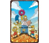 The Simpsons Movie Metal Sign Comics Cartoon Poster Vintage Metal Tin Plaque Iron Plate Home Decor Club Bar Pub Man Cave