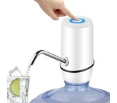 Dispensador de agua de 5 galones, bomba de agua potable eléctrica, bomba de jarra de agua portátil automática para botella de 5 galones, color blanco