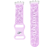Prints Design Strap for Samsung Galaxy Fit 3 Watch Band Silicone Engraving Bracelet for Samsung Galaxy Fit3 Floral Wristband