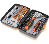 Magnetic Ratchet Screwdriver Set 68 in 1 Steel Precision Bits set Socket Set Screw Driver Det Kit with Rotatable Ratchet Handles