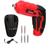 Atornillador 4 v. con led, funda y 5 destorpuntas, bateria recargable usb