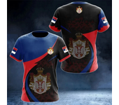 3D Serbia Flag Coat Of Arms Printed T Shirt Children Fashion T-shirts Sodier Army Veteran Tees Military Camouflage Clothes Tops