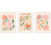 Set de 3 cuadros calidad premium con marco de madera - 30x40 cm o 50x70 cm - POSTER LAB