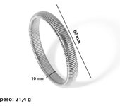 Peri'sBox Elastic stainless steel thick metal punk bracelet women's18k gold-plated charm 8/10/12/20/16MM custom elastic bracelet